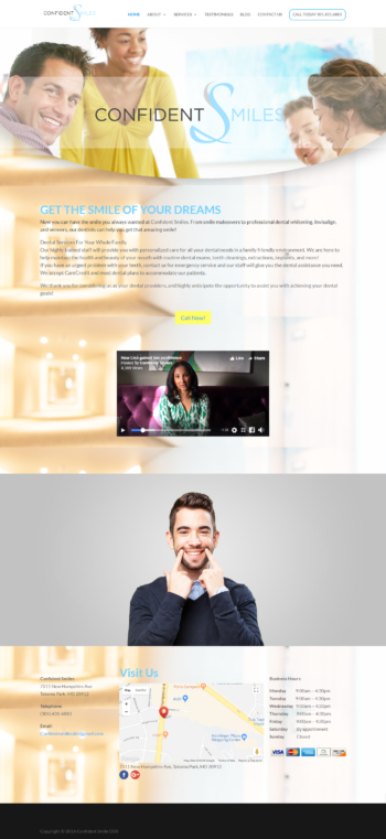 Confident Smiles Wordpress Web Design Brand and Beyond