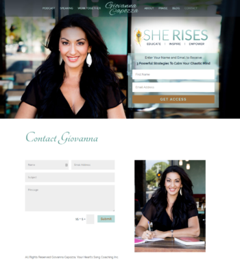 She Rises Wordpress Web Design Brand and Beyond