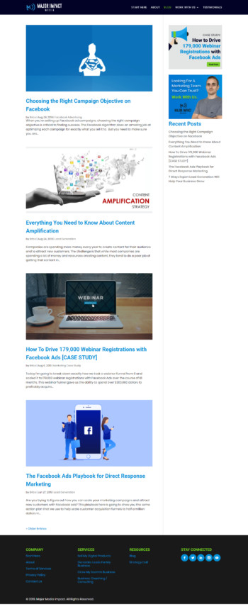 Major Impact Media Web Design - Blog